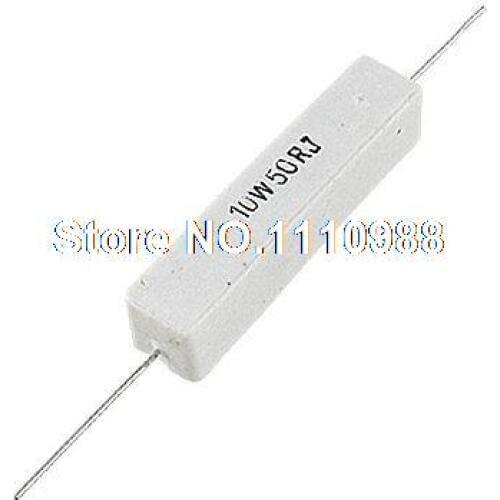 5x Axial Lead Ceramic Cement Power Resistors 50 Ohm 10W 5
