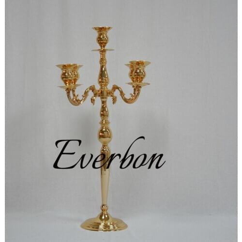 84cm Height Gold Centerpiece Table Candle Holder Candlesticks Wedding Props 10pcs / lot
