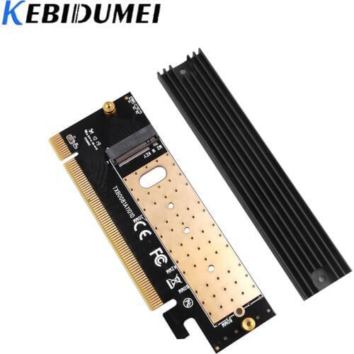 Kebidu M.2 NVMe SSD NGFF TO PCIE 3.0 X16 X4 Adapter M Key Interface Expansion Card Full Speed Support 2230 to 2280 SSD