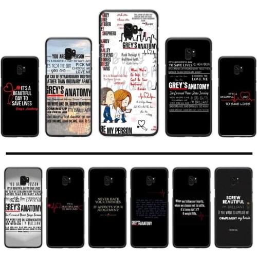 Greys Anatomy Quotes TV Series Phone Case For Samsung Galaxy S5 S6 S7 S8 S9 S10 S10e S20 edge plus lite