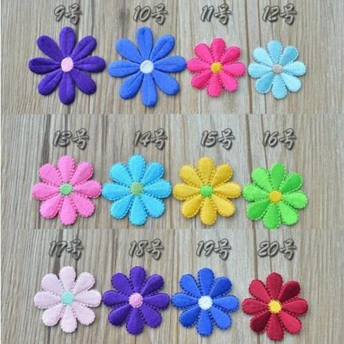 1PCS 17#-18# Applique Flowers Patch Embroidered Sew Iron on Clothes Bags Handmade DIY Craft Ornament Fabric Sticker