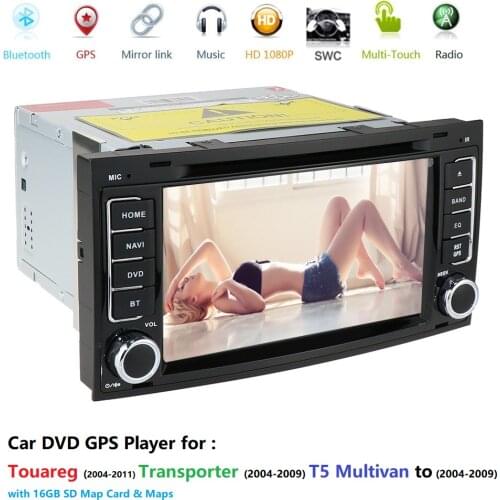 2 Din Auto Radio For VW/Volkswagen/Touareg/T5 Transporter Multivan CANBUS Car Multimedia Video DVD Player GPS Navigation 8G MAP