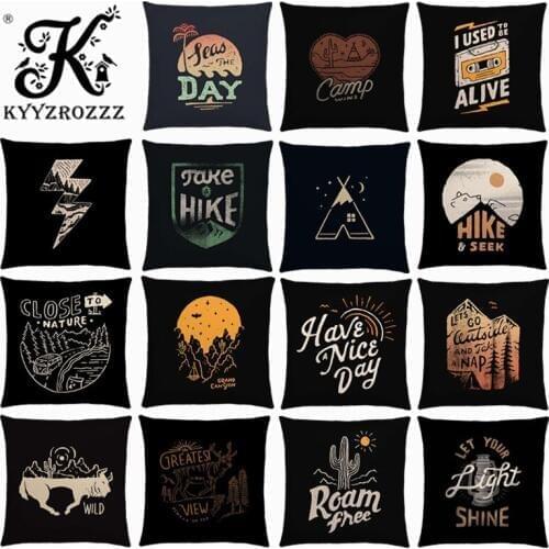 Great Nature Adventure Camp Explore Roam Freedom Hike Seek Wild Stormy Light Shine Good Cushion Cover Sofa Throw Pillow Case