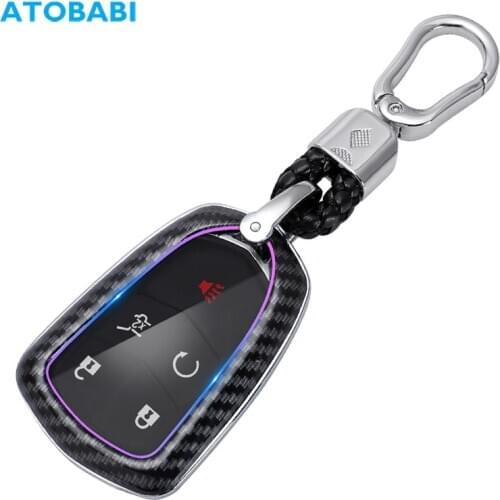 ABS Car Key Case Remote Control Shell Protector Cover Keychain Holder For Cadillac ATS CTS CT6 ELR XTS XT4 XT5 CT6 SRX Escalade