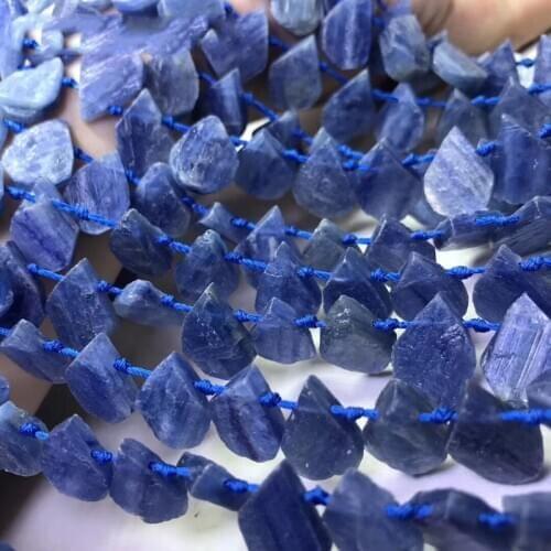 ICNWAY Natural Kyanite 10x15mm Gemstone Beads Roundel Waterdrop Jewelry Making Necklace Earring Bracelet 15inch