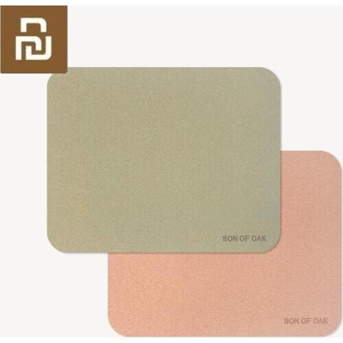 Xiaomi 21*26cm Natural Oak Mouse Pad Mat Refreshing Skin-friendly Smooth Surface Anti-slip Waterproof Laptop Mousepad Easy Carry