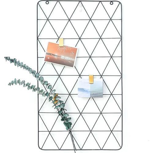 Creative Iron Art Photo Decorative Wall Grid Rack Hanging Photo Shelf Simple And Beautiful Workmanship Exquisite