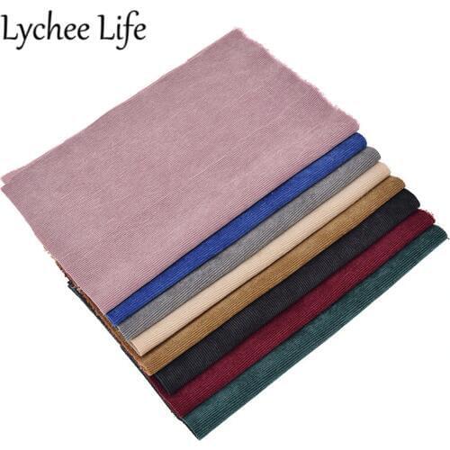 Lychee Life Embossed Stripes Velvet Fabric 29x21cm Polyester Cotton Fabric DIY Handmade Sewing Clothes Bags Supplies Decoration