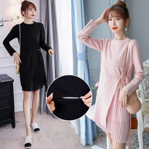 Moms Party Knitted Maternity Clothes Maternity Dresses Pregnancy Clothes For Pregnant Women Nursing Dress Breastfeeding Dresses