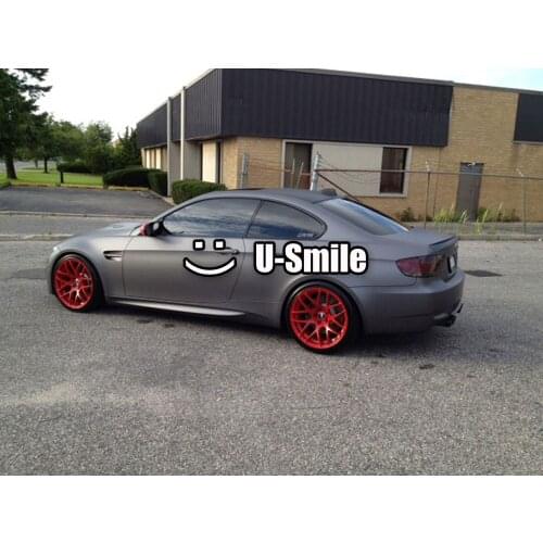 Matte Grey Vinyl Car Wrap Air Bubble Free Gray Metallic Matt Film Gunmetal Vehicle Wrapping Sticker Size:1.52x30m/Roll