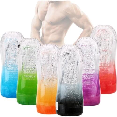 Male Masturbator Cup Sex Products Soft Pussy Sex Toys Transparent Vagina Vacuum Cup for Men Adult Endurance Exercise