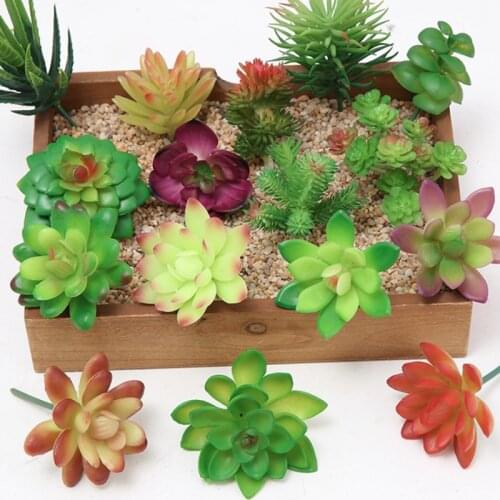 Mini Artificial Fake Succulents Plant Cactus Home Garden Office Miniature Decor