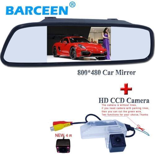 Higest night vision car reserve reversing camera 170 angle+4 ir lamp+4.3" car rearview mirror for Mazda 6/M6 2009 on sale