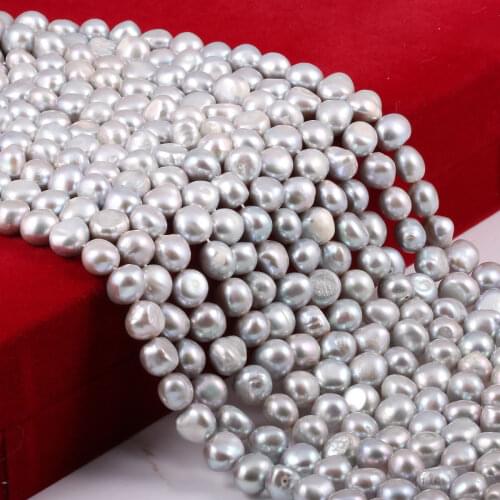 Wholesale Natural Freshwater Cultured Pearl Loose Beads Irregular Grey Pearls DIY Bracelet Necklace Making Jewelry Findings 36cm