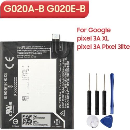 Original Replacement Phone Battery G020A-B G020E-B For Google Pixel 3A XL Pixel 3A Pixel 3Lite Phone Batteries With Tools