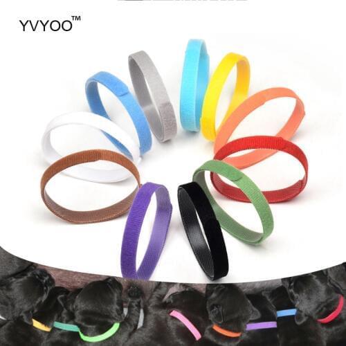 YVYOO 12pcs puppy identification dog collar adjustable nylon pet dog puppy dog collar colorful Necklace pet supplies D29