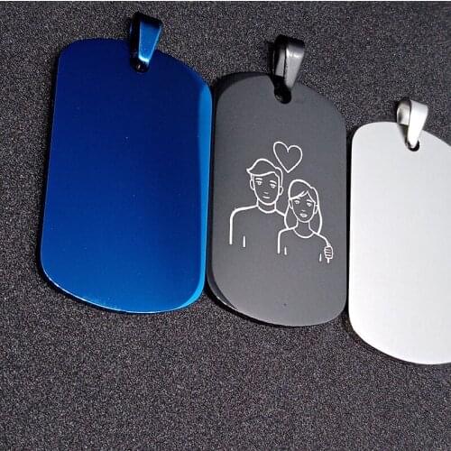 Stainless steel couple love heart Boyfriend pendant necklace engraving lovers Mom dad Mens and Womens Gifts necklace jewelry