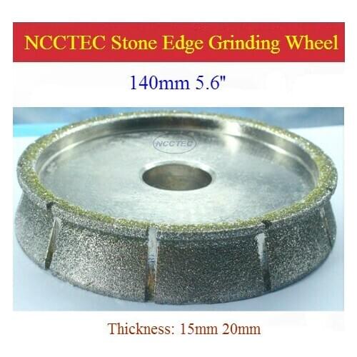 [Front water-proof] 5.6'' 140mm Diamond electroplate brazed Stone table edge grindind wheel | marble Quartz Resin polishing