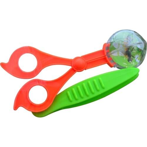 Plastic Insect Scissor Clamp with Tweezers Butterfly Catching Tools Kids Toys Nature Exploration Oberservation Toy for Children