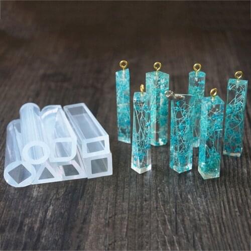 Resin Molds Pendant 3D Long Pendant Shape Geometric Jewelry Liquid Silicone Molds For DIY Jewelry Making Tools Crafts