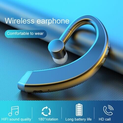 Portable Bluetooth 5.0 Wireless Ear-hook Business Sports Earphone Headset