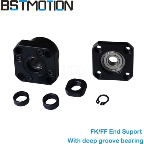 Ball Screw End Support FK10 FF10 FK12 FF12 FK15 FF15 FK20 FF20 support unit for 1204 1605 2005 2505 ballscrew
