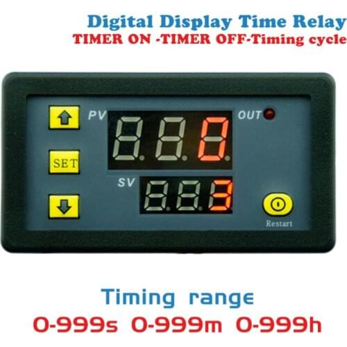 Timing Delay Timer Relay Module Digital LED Dual Display Cycle 0-999 Hours Adjustable Power Supplies Mayitr 1500W 0-999h