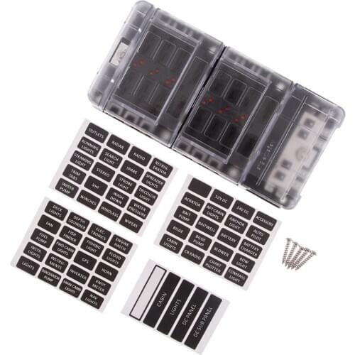 Marine Boat/RV ATO/ATC ST Blade Fuse Block/Circuit Panel 12 Gang