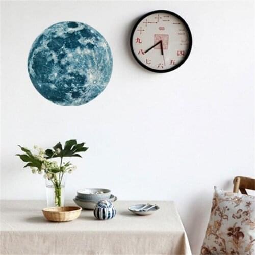 Luminous fluorescent wall stickers La Luna grande moon removable night vision photoluminescent glow in the dark wall decor