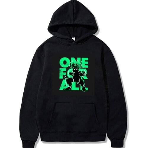 Japan Anime My Hero Academia Print Men Hoodies Autumn Daily Casual Pullover Streetwear Hip Hop Streetwear Men Oversized Clothe