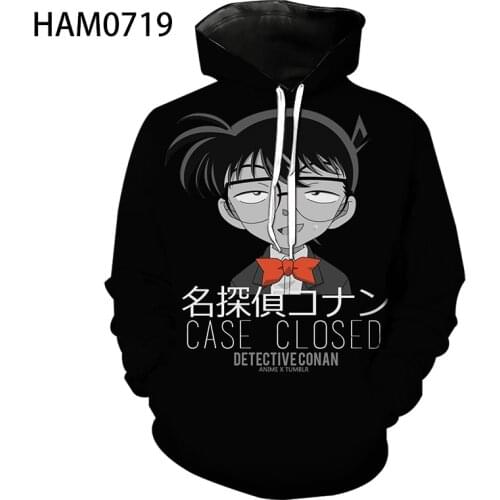 Spring and autumn Hoodie Detective Conan 3D boys and girls long sleeve 2021 Sweatshirt cartoon cool character print