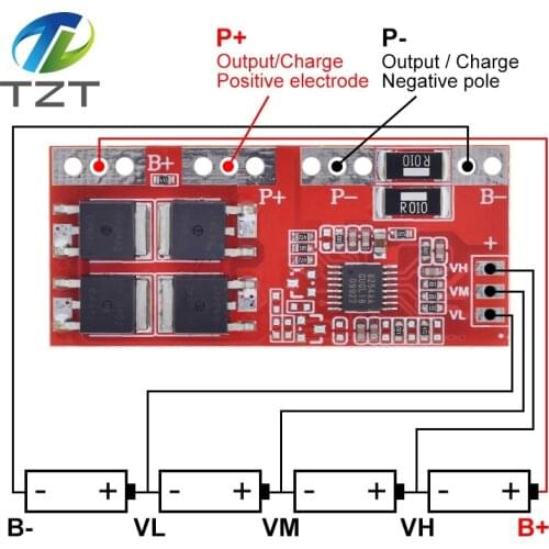 Smart Electronics 4S 30A High Current Li-ion Lithium Battery 18650 Charger Protection Board 14.4V 14.8V 16.8V Overcharge
