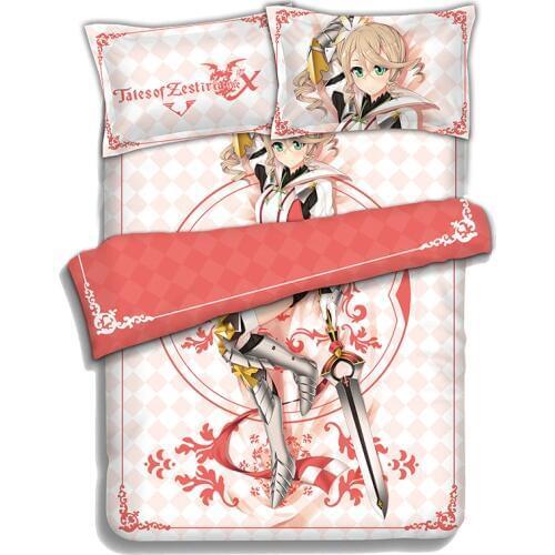 Japanese Anime Tales of Zestiria alisha Bedding Sheet Bedding Sets Bedcover Pillow Case 4PCS