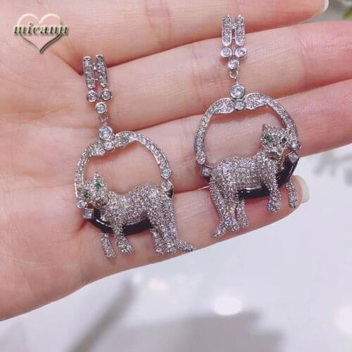 Vintage Leopard Shape Aesthetic Dangle Earrings For Women Fashion Luxury Zirconium-Inlaid Needle Female Jewelry Ofertas Relampag
