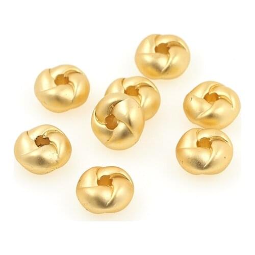 3D Brass Twisted Bead Small Hole Spacer Beads Gold Charms For Jewerly Making