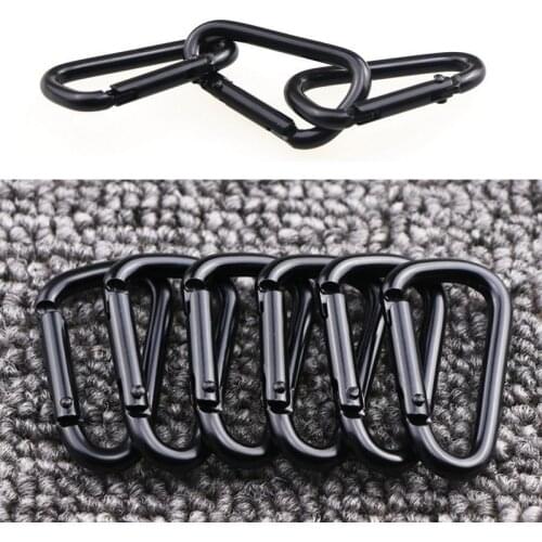 10PCS Aluminum Carabiner Clip D Shape Carabiners Set Mini Spring Snap Hook for Camping Traveling Hiking Keychains Keyring 4cm