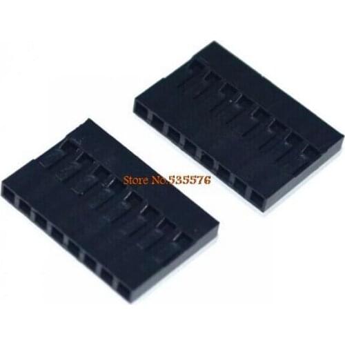 100x 2.54mm x8P Plastic For Dupont Jumper Housing Female Pin Connector Wire Cable