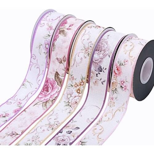 18mm/40 yards Flower Lace Ribbon DIY Handmade Material Tiara Hair Bow Clothing Accessories Home decoration