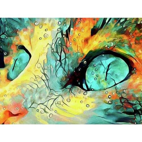 5D DIY Diamond Painting Kits Cat Full Round With AB Drill Cross Stitch Kit Embroidery Animal Rhinestones Picture Wall Decoration