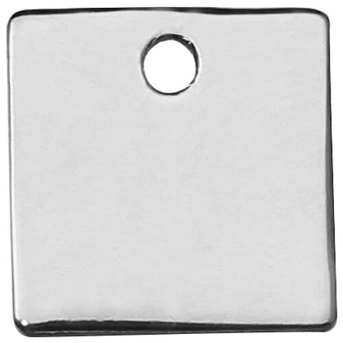 Beadsnice ID 34867smt4 Simplicity Sterling Silver Blank Band Tag Square Pendant Personalize DIY Making Jewelry Finding Charms