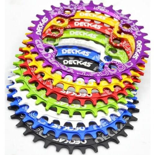 Deckas 104BCD bicycle cranksets Round Narrow Wide Mountain Bike MTB Bike 104BCD 32T 34T 36T 38T Crank Gear Disc Parts