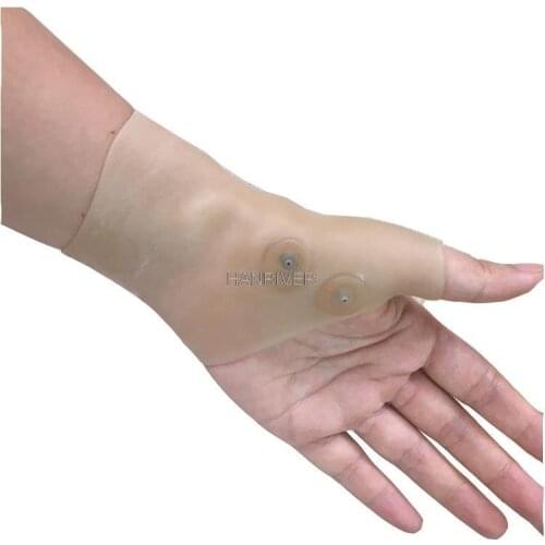 1 Pair Breathable Silicone Wrist Thumb Support Braces Soft Lightweight Splint for Carpal Tunnel Rheumatism Tendonitis Yoga