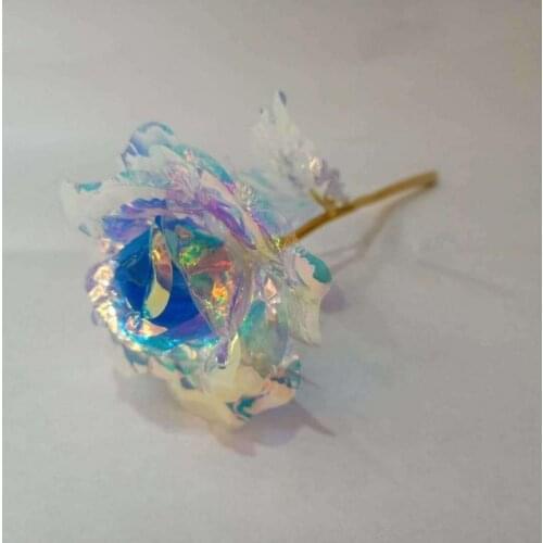 Ins 1Pc Artificial Flowers Rose Color Plastic Valentines Day Girlfriend Gift Simulation Creative Party Home Decoration Flowers