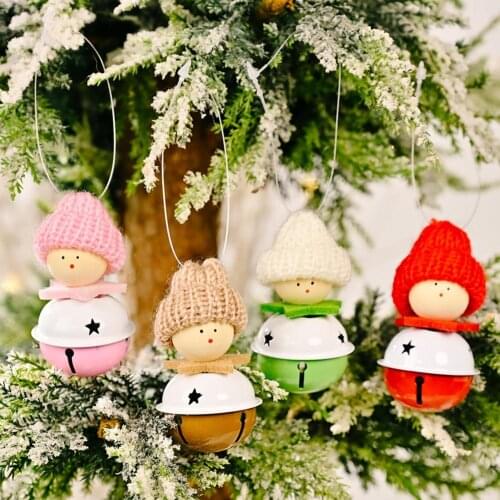 Exquisite Vintage Retro Christmas Doll Decoration Door Hanging Plate Wooden Sign Pendant Xmas Home Decor Cute Doll Shape Festive