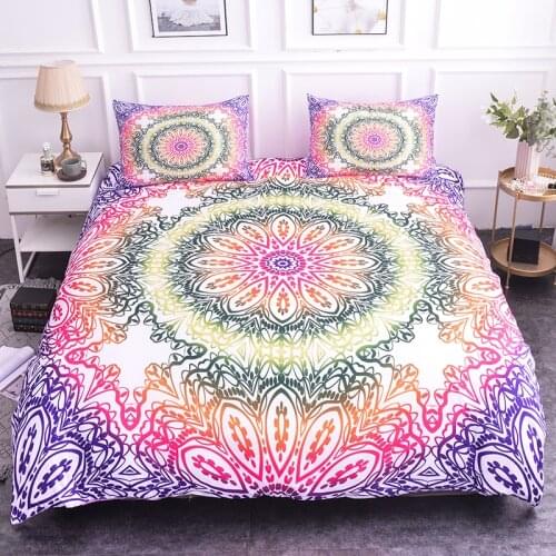 Bohemian Datura Stramonium Bedding Set Single Twin Full Queen King Size Flower Rose Bed Set Children Bedroom Duvetcover Sets 01