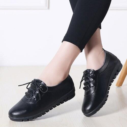 Small Leather Shoes Womens New Wedge Korean Style Versatile British Womens Shoes Fashion Ins Soft Bottom Casual Womens Shoes