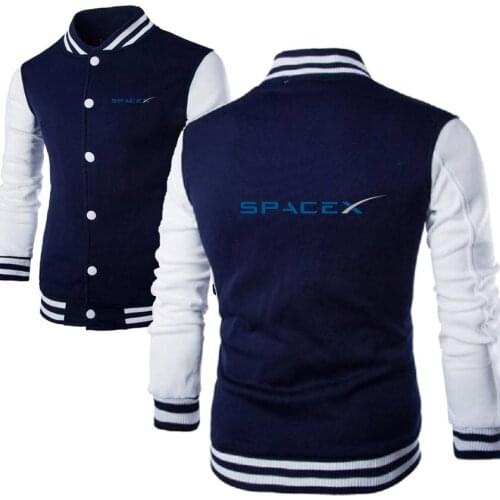 SpaceX Mens Baseball Jackets College Varsity Coats Rocket StarmanX Expedition Sweatshirts ELON MUSK SPACE SCIENCE Outerwear