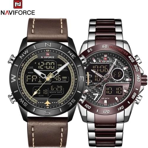 NAVIFORCE New Fashion Watches for Men and Women Luxury Brand Military Sport Quartz Wristwatch Stainless Steel Waterproof Clock