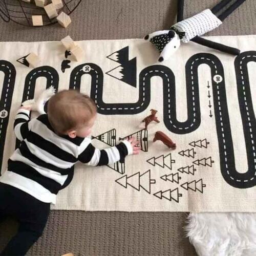Cartoon Children Crawling Carpet Printed Infant Adventure Puzzle Crawling Game Pad Baby Toy Carpets For Living Room Tapis Salon