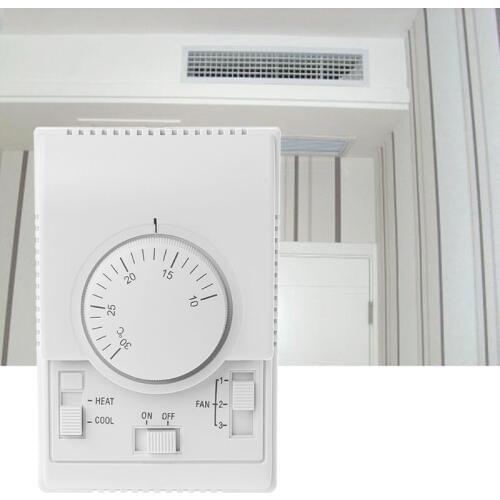 2021 New AC 220V Room Mechanical Thermostat Control Switch Air Conditioner Fan Coil Temperature Controller